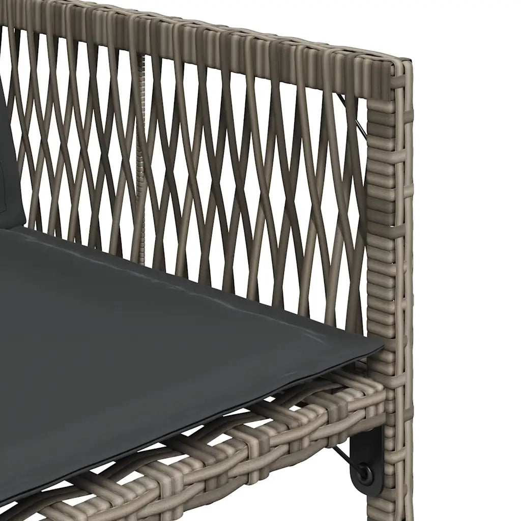 Sedie da Giardino con Cuscini 4 pz | Sedie da Esterno Grigio in Polyrattan