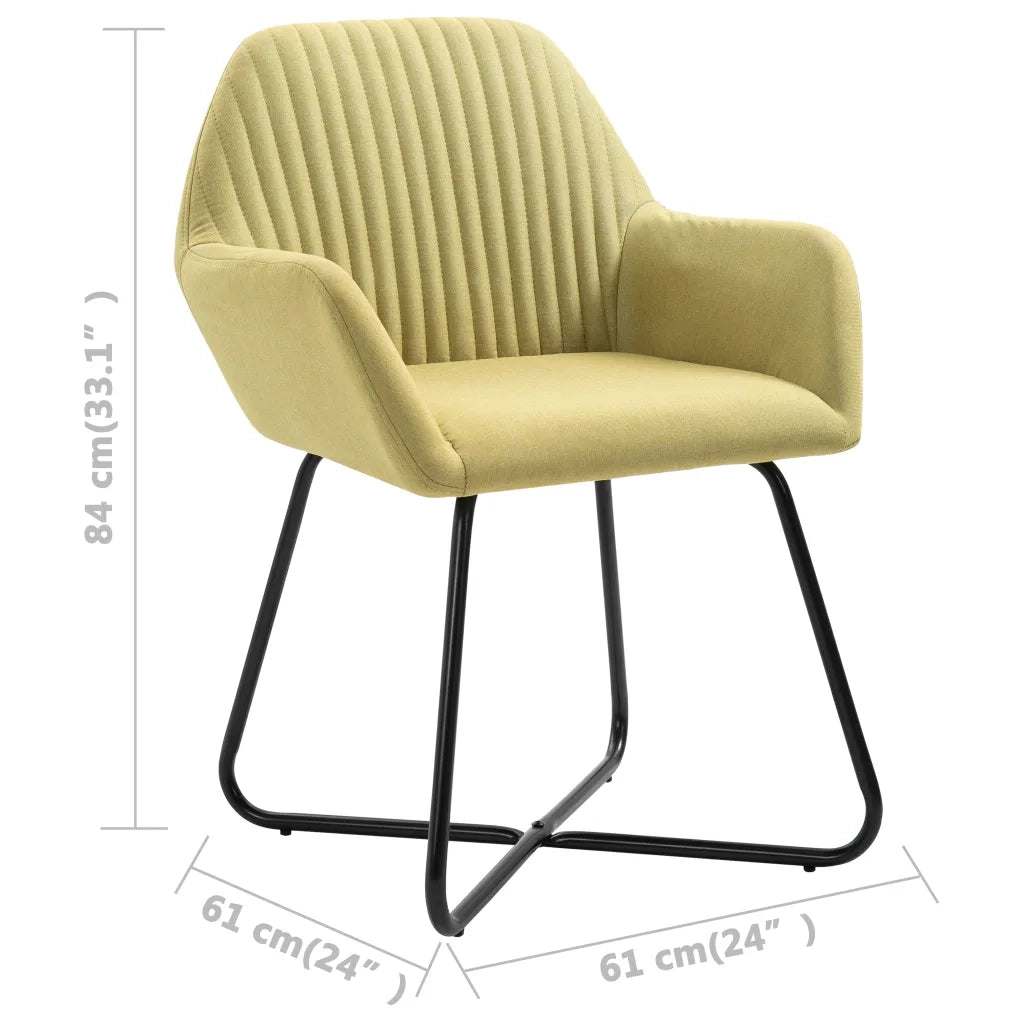 Sedie da Pranzo 4 pz Verdi in Tessuto cod mxl 6503