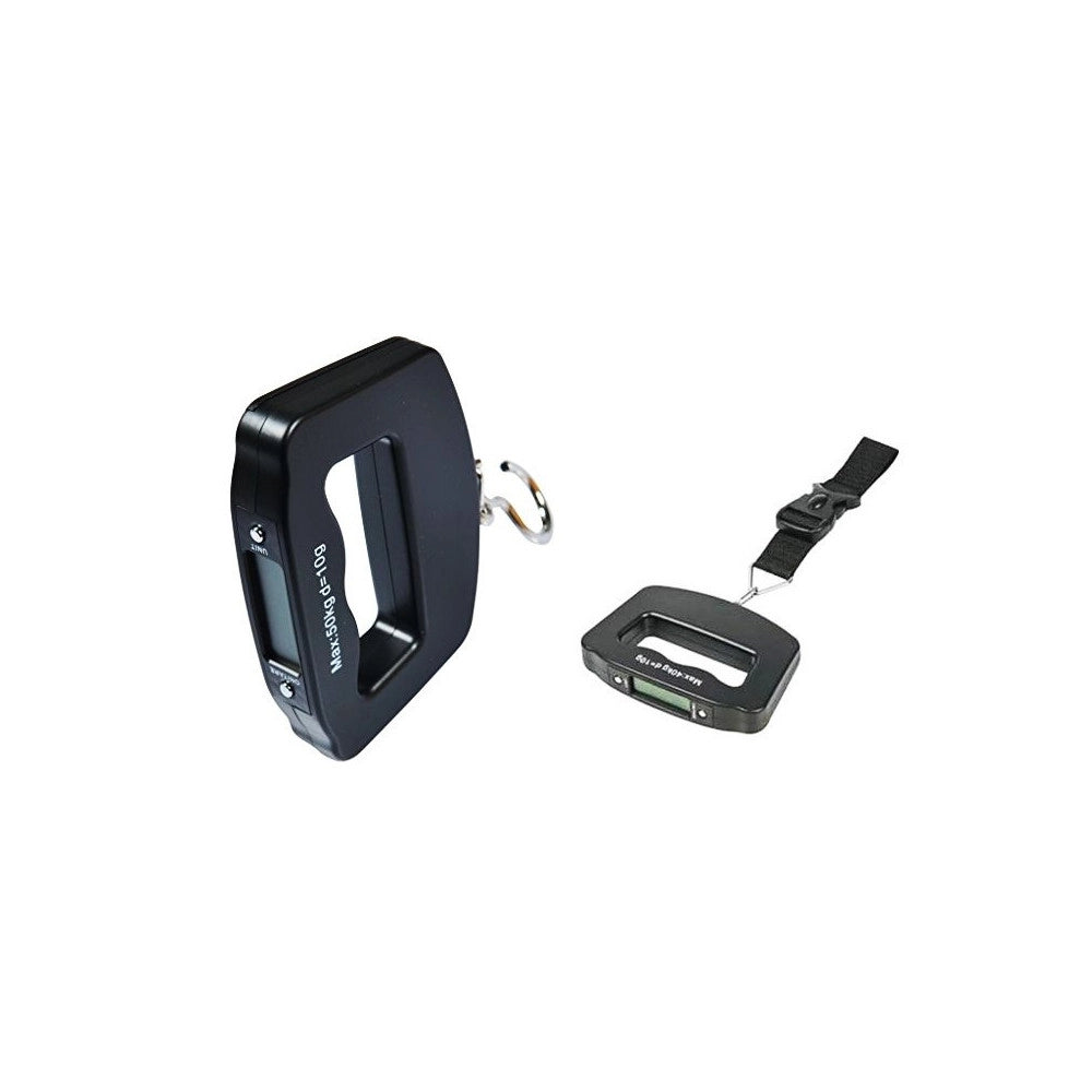 Trade Shop - Bilancia Digitale Con Fascia Max 50kg Pesa Bagagli Mano Valigie Portatile -