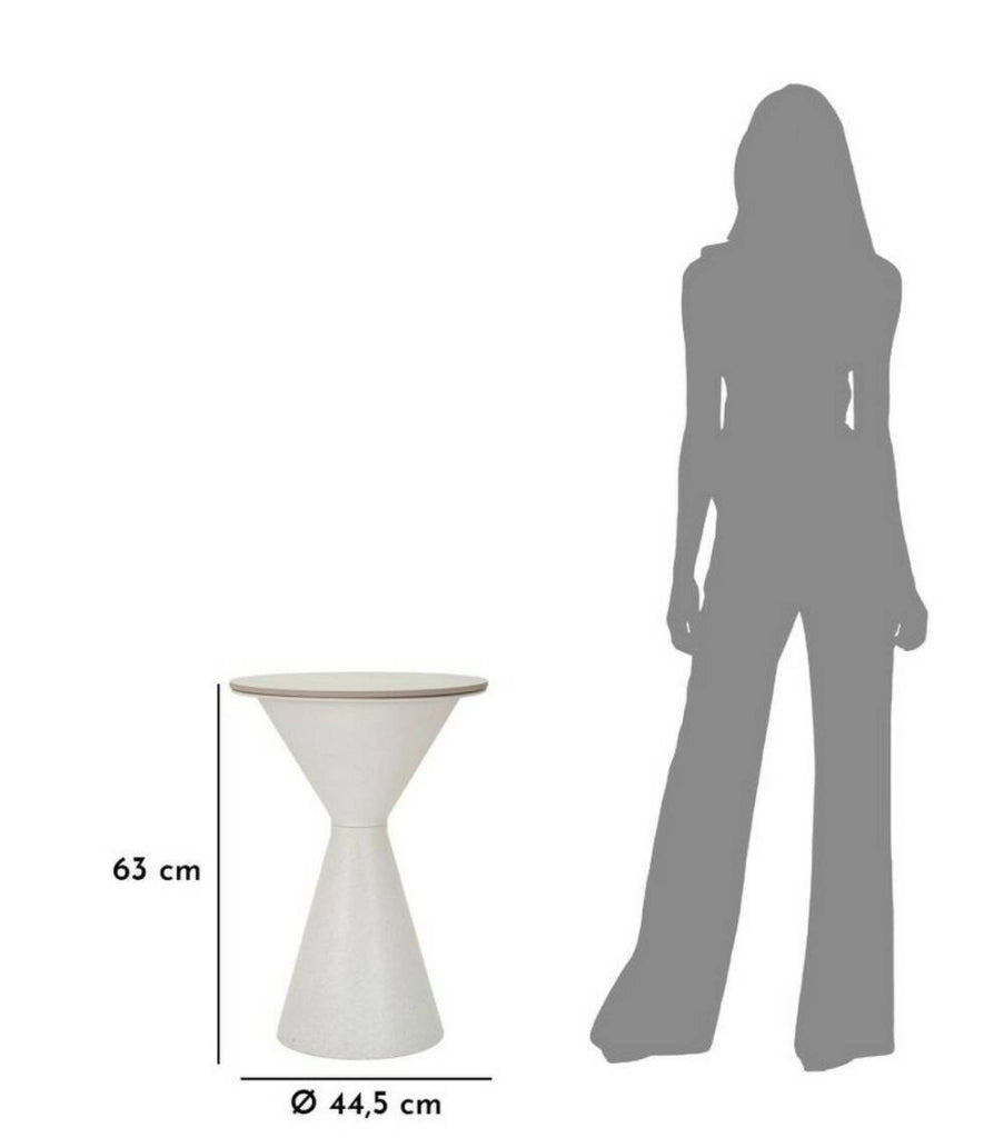 Tavolino da salotto Daunia, Tavolo basso da caffè, Portariviste per divano, Ripiano da soggiorno, 44x44 h63 cm, Bianco