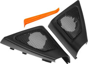 Griglia di altoparlanti per finestre interne e zoccolature A, BMW 5 serie 2009-2016, nero, 2 pezzi con chiave a serramanico