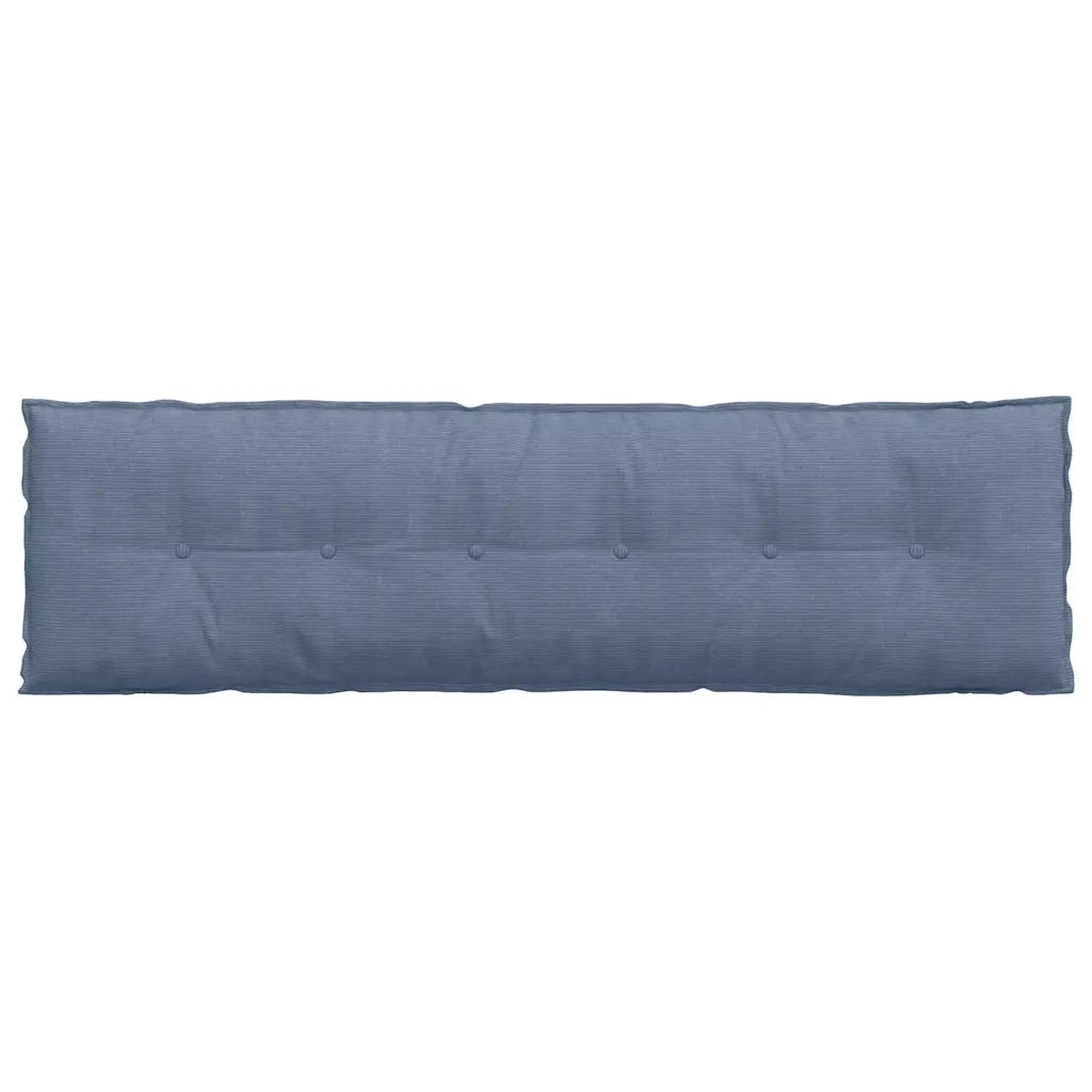 Cuscino per Schiena Blu 180 x 50 cm Tessuto in Cords 42014954