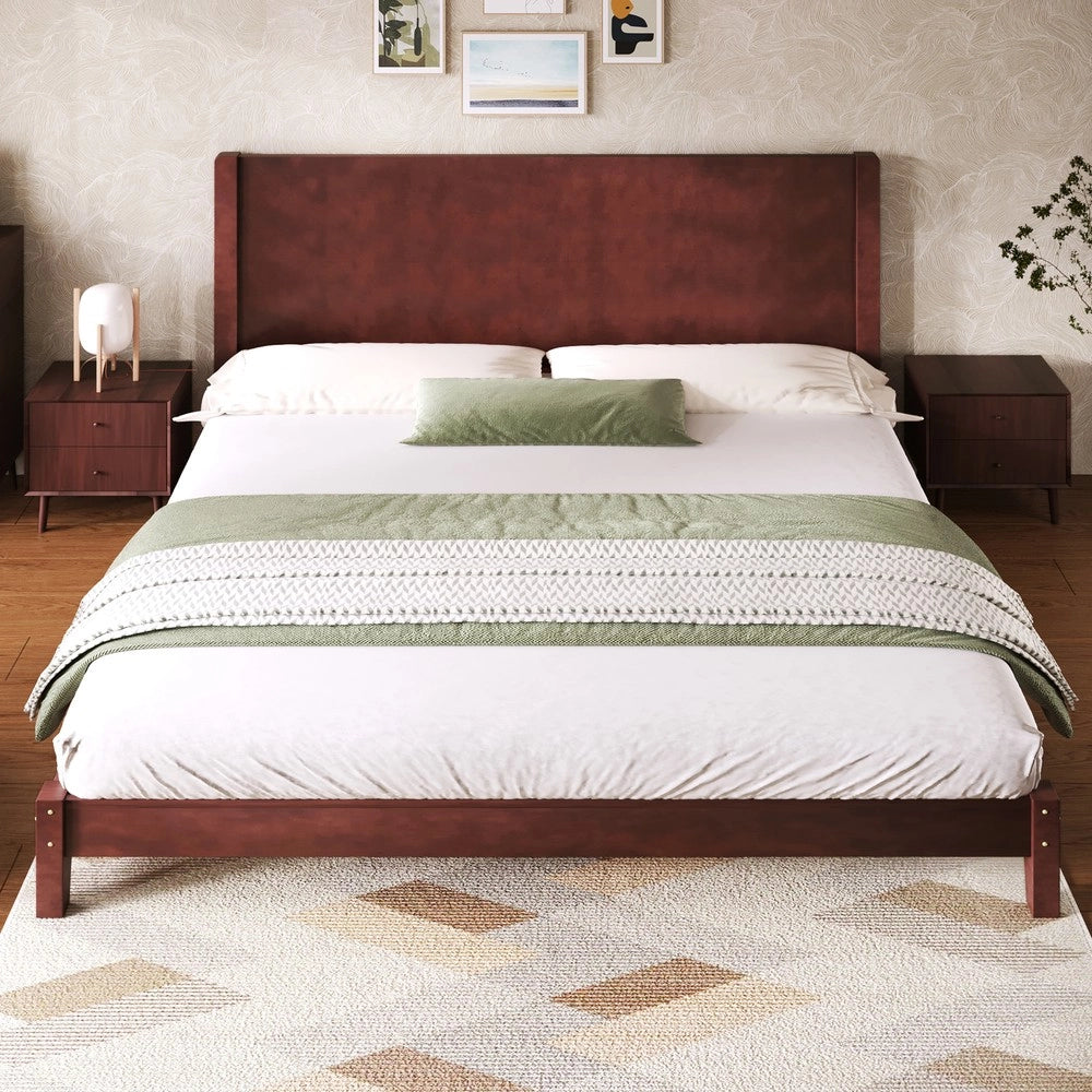 Letto Matrimoniale con Testiera e Rete a Doghe ¨C Xylo ¨C Marrone 180x200