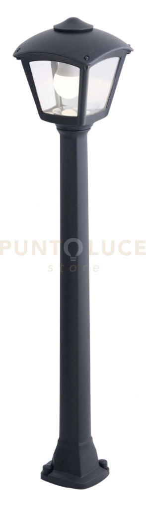 LERICI PALO 100CM 1 LUCE NERO IP55 ATTACCO E27