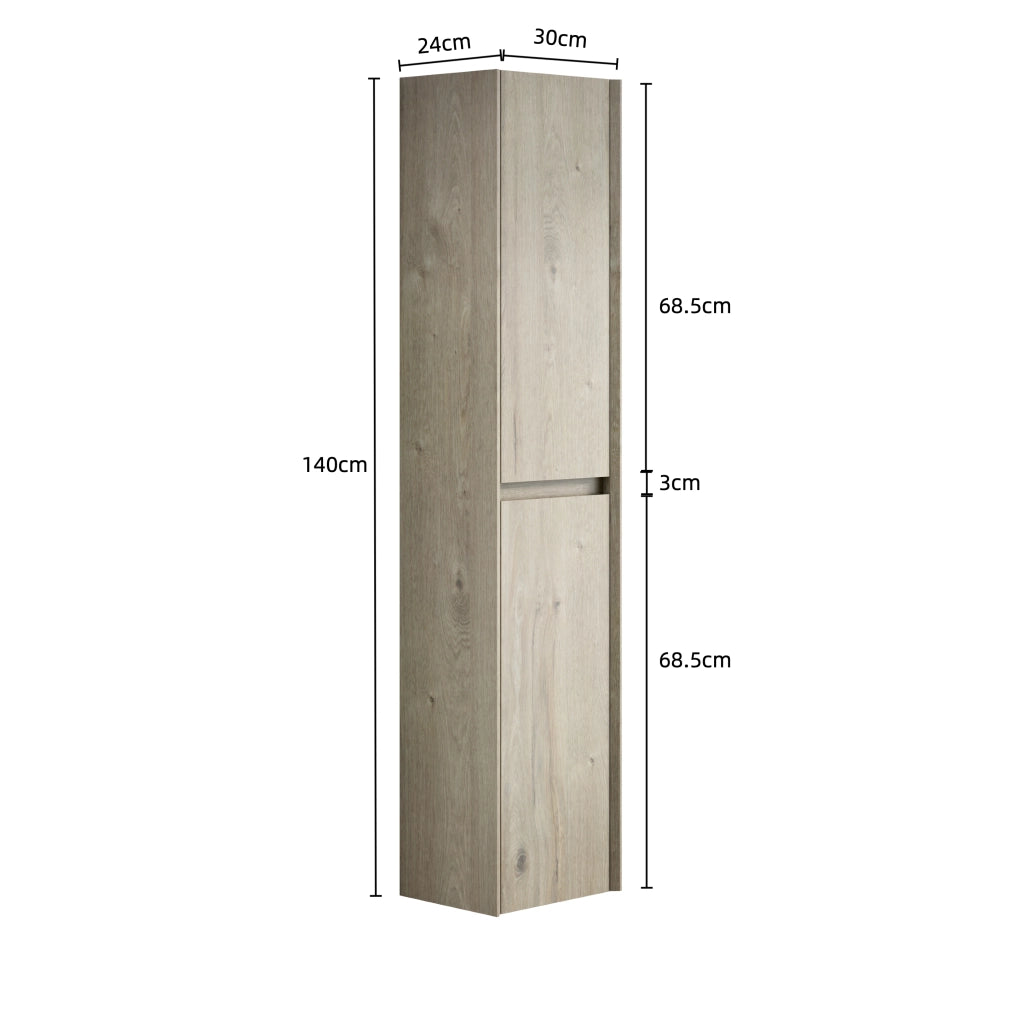 ARMADIO BAGNO a 2 ante in Plywood Off White