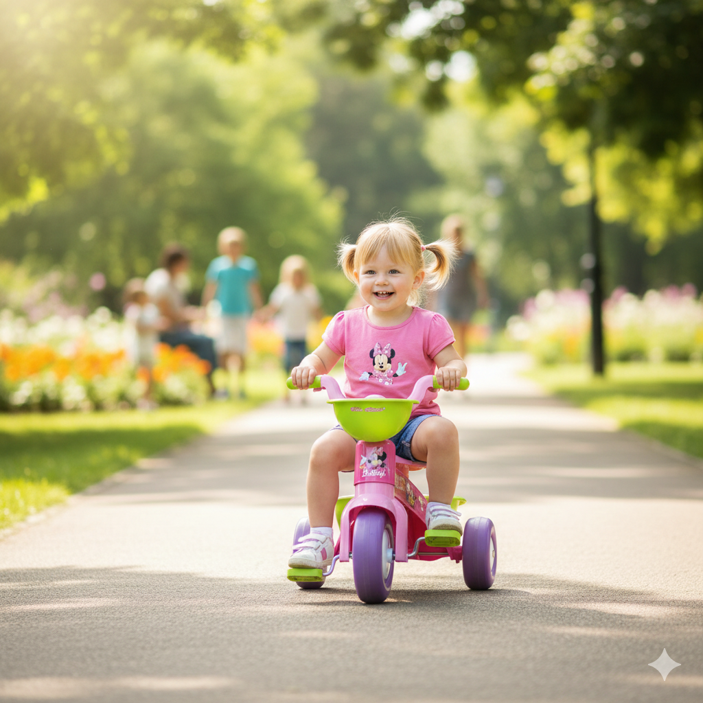 Triciclo a Pedali per Bambini in Plastica con Licenza Disney Minnie