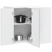 Pensile da Cucina ad Angolo-Mobile Cucina da Parete Lucca Grigio Sonoma in Truciolato