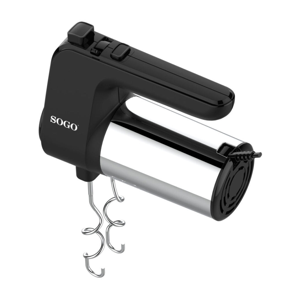 Sbattitore elettrico da cucina con 6 velocità e turbo, 2 fruste acciaio inox e ganci impasto 400W - SOGO