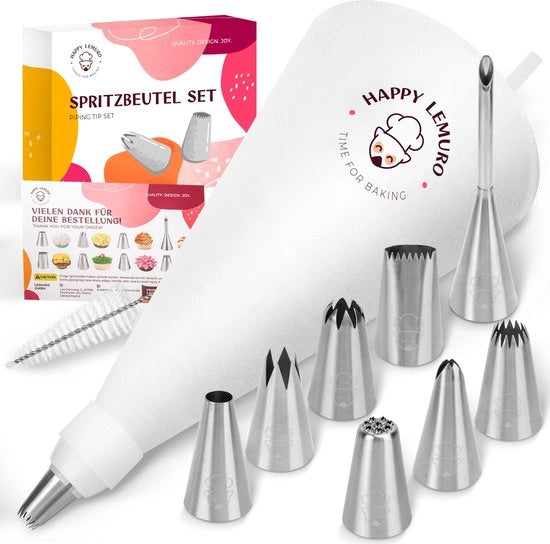 Spazioso Zaino Spray con Bocchette Spray | 8 Bocchette Spray grandi con Zaino di Cotone (40 cm) - Accessori da forno Incluso Spout Spout Berliner | Spout Cake - Zaino Spray