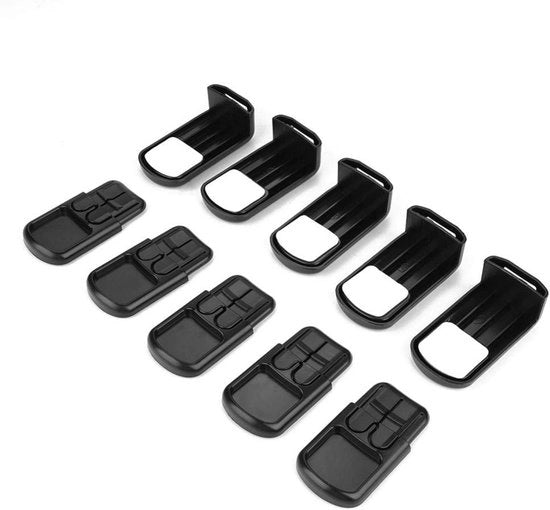 Sicurezza per le porte 5 pezzi - Slot per porte - Sicurezza per bambini - Materiale ABS - Duraturo - Dimensioni 7,5 x 4 cm - Sicurezza per bambini per porte