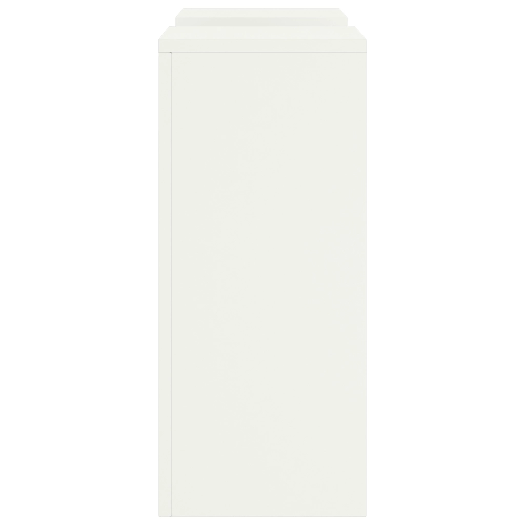 Set di 2 Supporti per Piante da Esterno in bianco, 24x24x55 cm, Acciaio