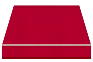 Tenda da Sole a Bracci Estensibili Tempotest Para', col. Rosso 11, Largh. 3,9m x Sporgenza 1.85m con Mantovana Ondulata - Arganello Destro