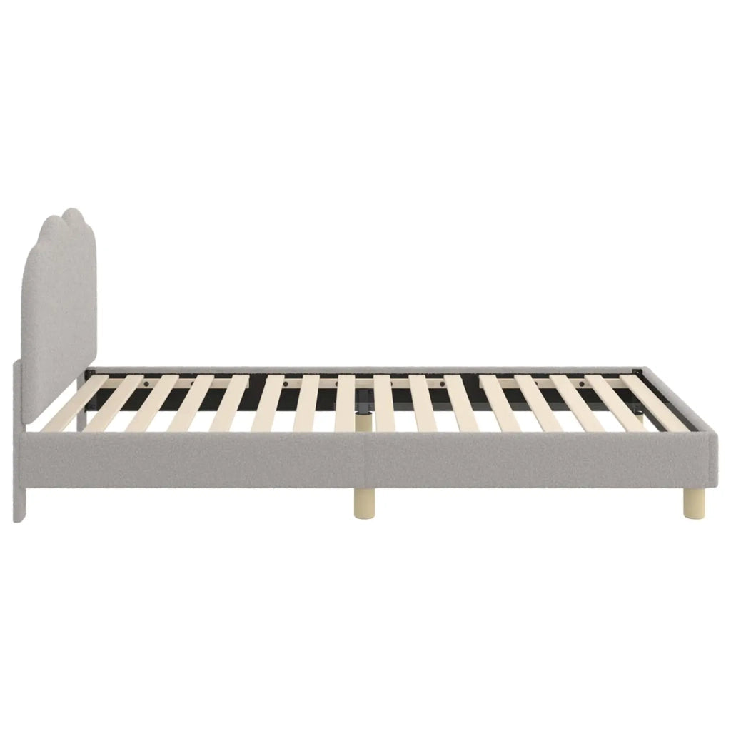 Struttura letto Bambini | Letto Infantile | Lettino con testata Grigio Chiaro 90 x 190 cm
