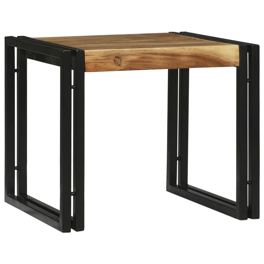 Set di 2 Tavolini da CaffÃ¨ in Legno Massello di Acacia