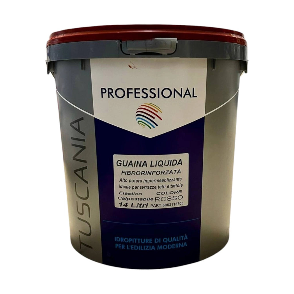 GUAINA LIQUIDA FIBRORINFORZATA ROSSO 13LITRI