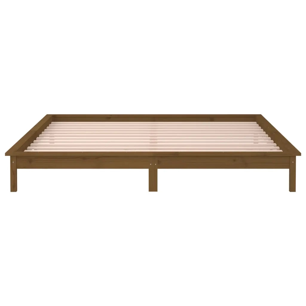 Giroletto con LED senza Materasso Ambra 140x200 Legno Massello 820609