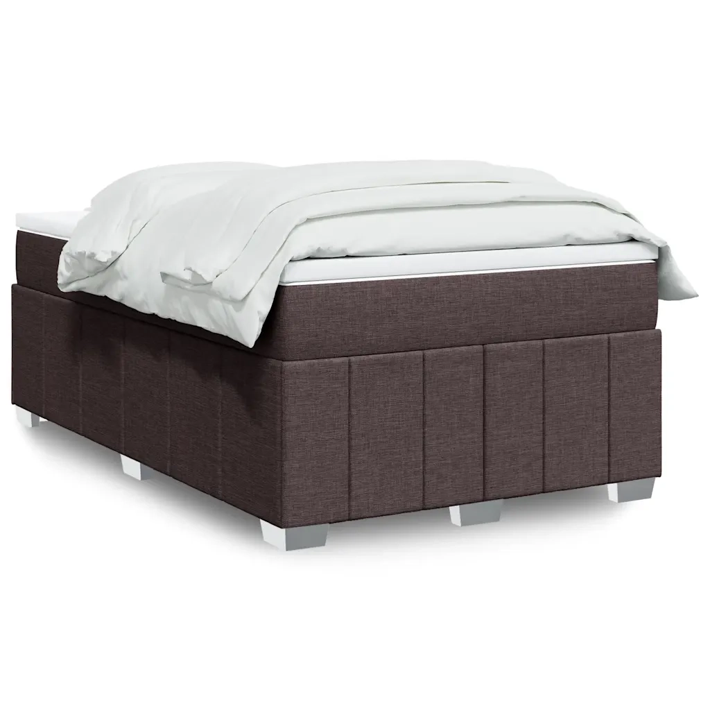 Giroletto a Molle con Materasso Marrone Scuro 120x190cm Tessuto 3285459