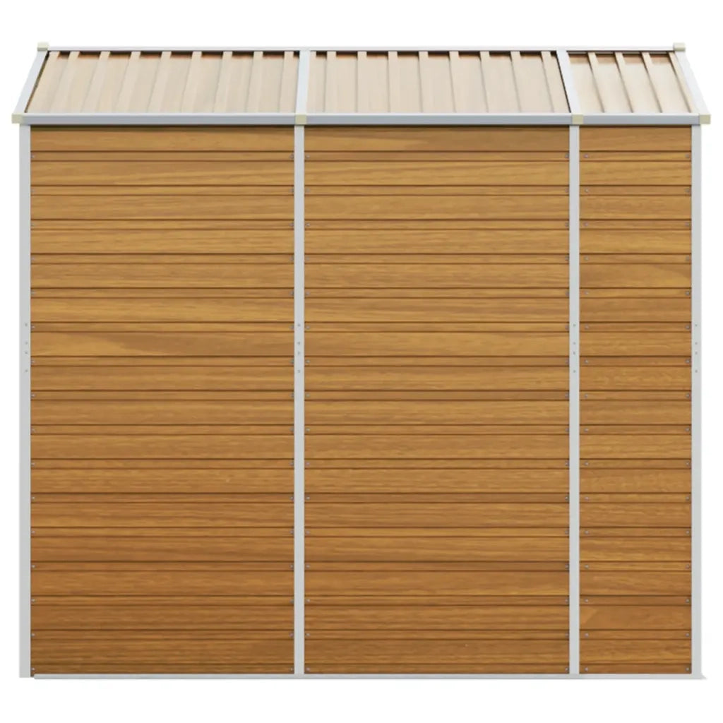 Casetta da giardino marrone chiaro 191x215x198 cm in acciaio zincato 3188276