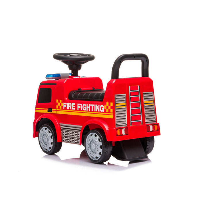 Camion dei Pompieri Cavalcabile 62,5x28,5x45 cm per Bambini Mercedes Rosso