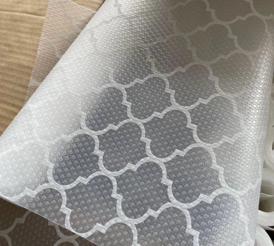Copertura protettiva per cucina in legno con rivestimento in carta per lavello antiaderente e antimuffa con superficie antiscivolo e impermeabile, adatta per cucine da casa (30x600cm) - Telaio a quattro quadrati trasparente con punti elevati.