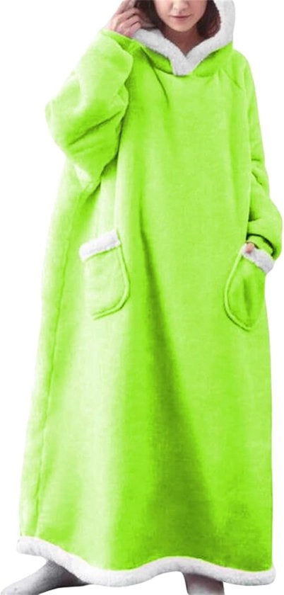 Dekenen capuchon extra lungo - Fleece flanelli oversized deken con cappuccio e tasche - con cappuccio e tasche Oversized Cozy Sherpa imbottito deken - deken da sweatshirt morbido e confortevole - per adulti uomini e donne