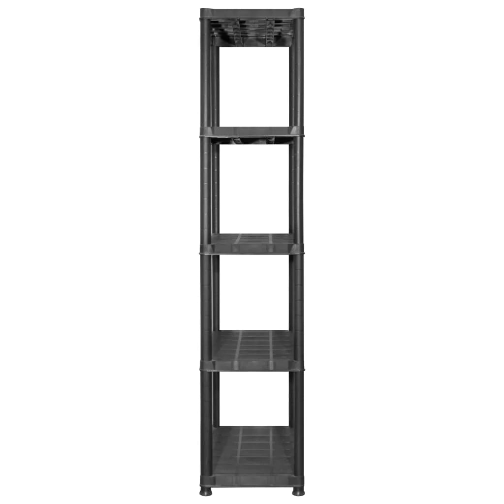 Scaffale portaoggetti a 5 ripiani 170 cm in plastica nera 02_0000649