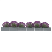 Letto Rialzato Giardino in Acciaio Zincato 600x80x45 cm Grigio 47072