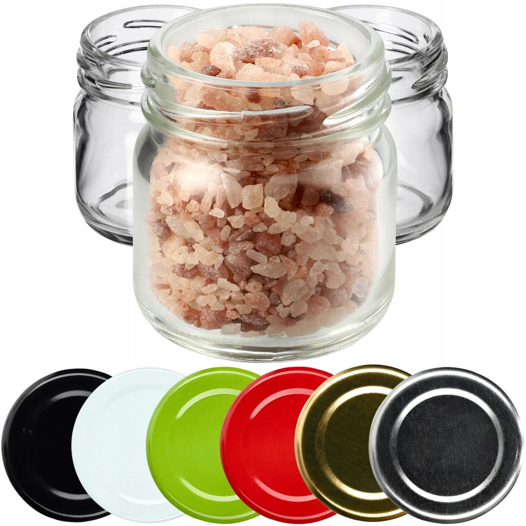 KADAX 10 pezzi Barattoli da 40 ml per miele, conserve, marmellata, tappi e coperchi Fi 43