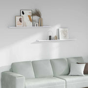 Scaffale da parete 2 pcs Marmo Bianco 115 x 9 x 3 cm