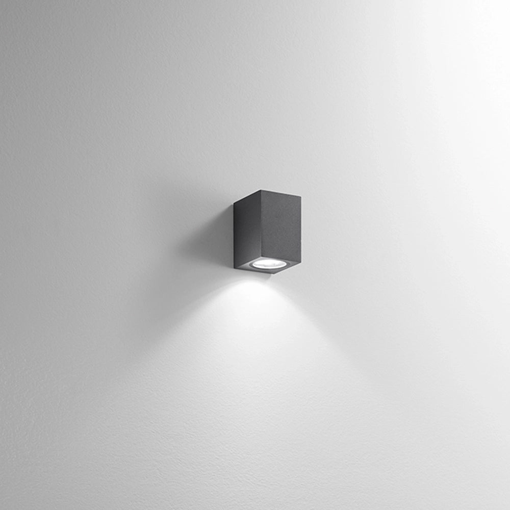 Applique Da Esterno Moderna Monolite Alluminio Grigio Grafite 1 Luce Gu10