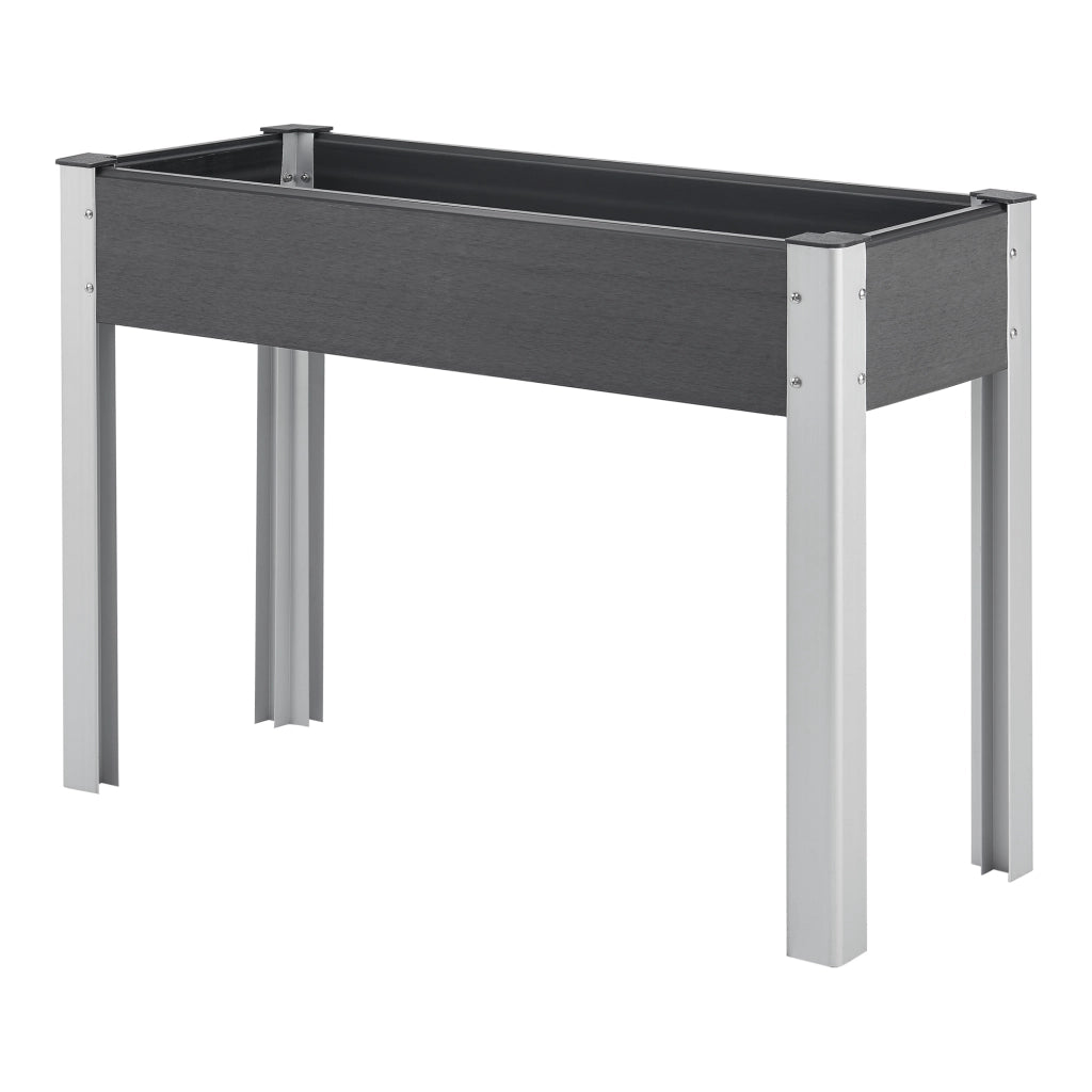 Aiuola Rialzata Beverwijk 100 x 40 x 75 cm - Grigio Scuro [en.casa]