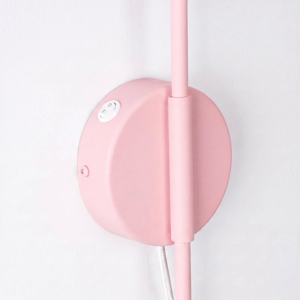 Applique NOX 1 rosa con interruttore