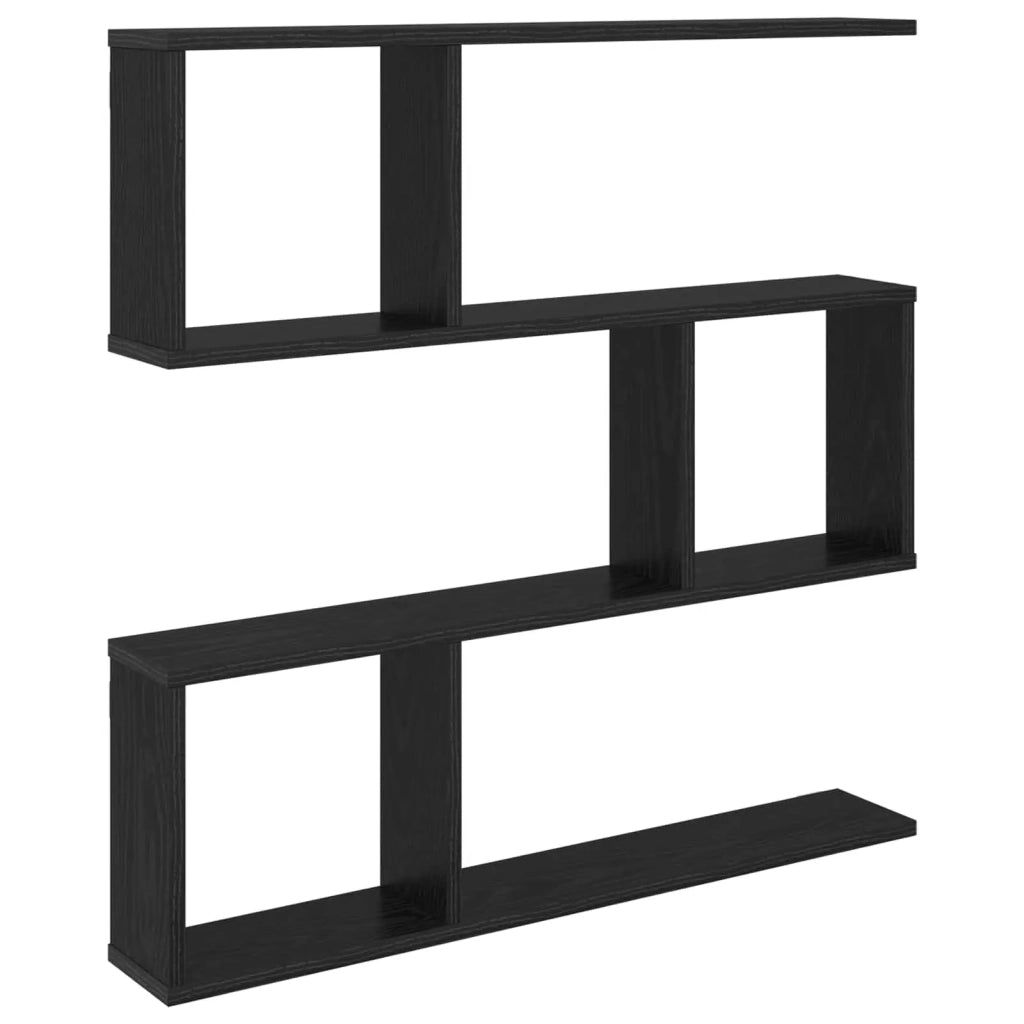 Scaffale da parete Rovere Nero 80 x 12 x 79,5 cm 8012277
