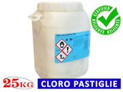 Cloro in Pastiglie 25 Kg per Pulizia Acqua Piscina Tricloro 90/200 90%