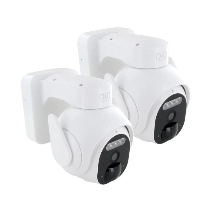 Telecamere da esterno - DIO CONNECTED HOME - Set da 2 - Rotanti - Batteria - 3 MP