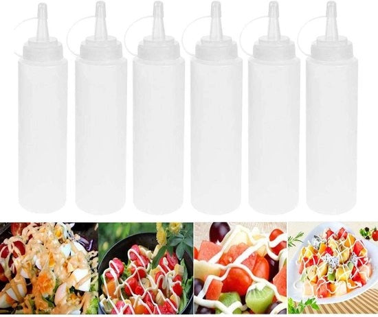 Set di 6 flaconi di erbe in vetro di 230ml con tappo - Contenitori per erbe per la conservazione in cucina