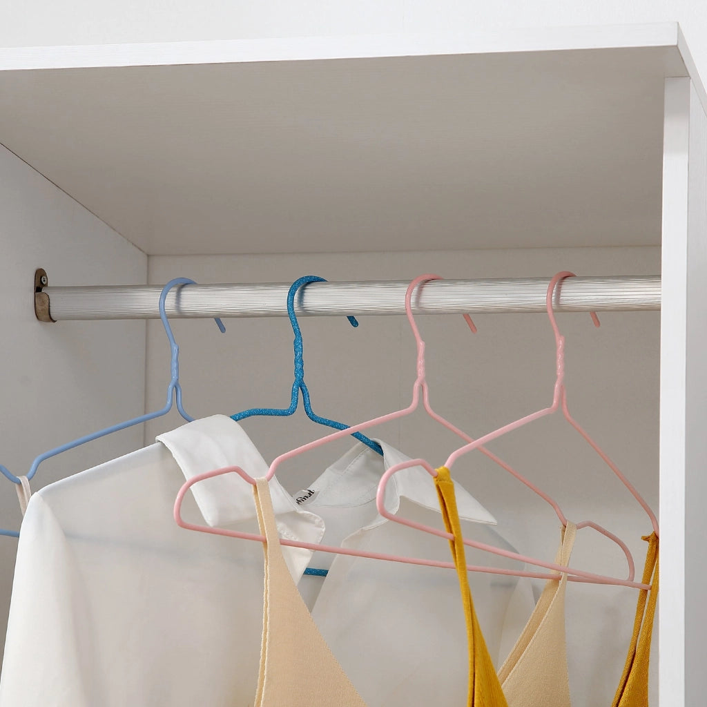 Armadio Guardaroba con Ruote in Legno 80x40x128 cm Bianco