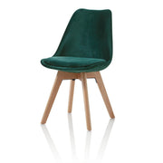 Set 4 Sedie LAYLA verde smeraldo