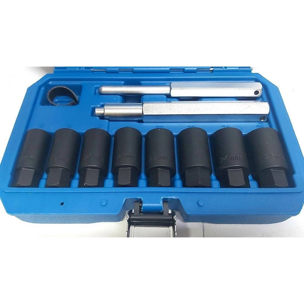 Trade Shop - Set 10pz Bussole Coniche Smontaggio Cerchi In Lega Bulloni Antifurto Kit Bussola -