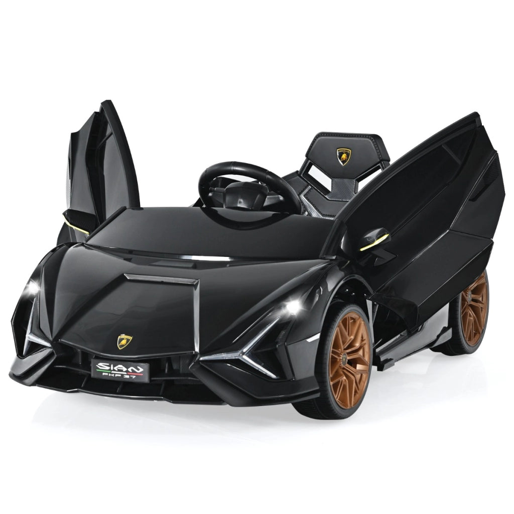 Macchina cavalcabile per bambini con telecomando e luci LED, Veicolo elettrico a batteria 12 V Nero