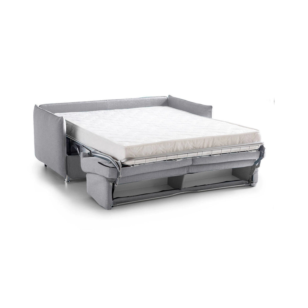 Cecina, Divano Letto 3 Posti Sfoderabile Made in Italy, 200x95 cm Grigio