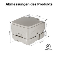 Wc portatile 10 l, wc da campeggio portatile con pompa manuale, bagno chimico per camper facile da pulire