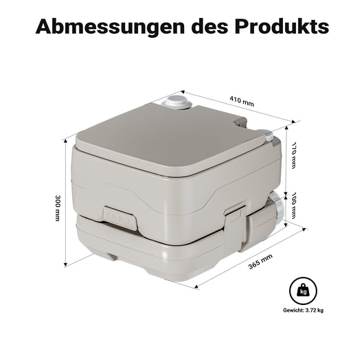 Wc portatile 10 l, wc da campeggio portatile con pompa manuale, bagno chimico per camper facile da pulire