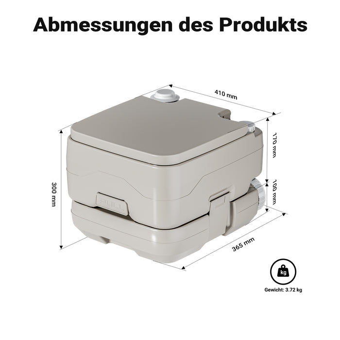 Wc portatile 10 l, wc da campeggio portatile con pompa manuale, bagno chimico per camper facile da pulire