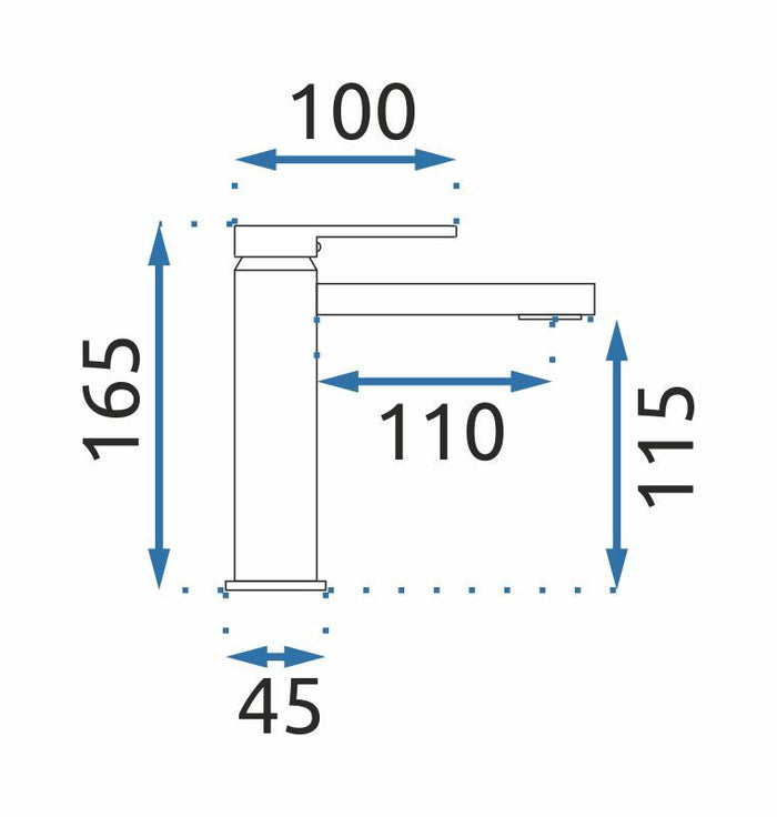 Rubinetto Da Lavabo Rea Verso Brush Gold Low
