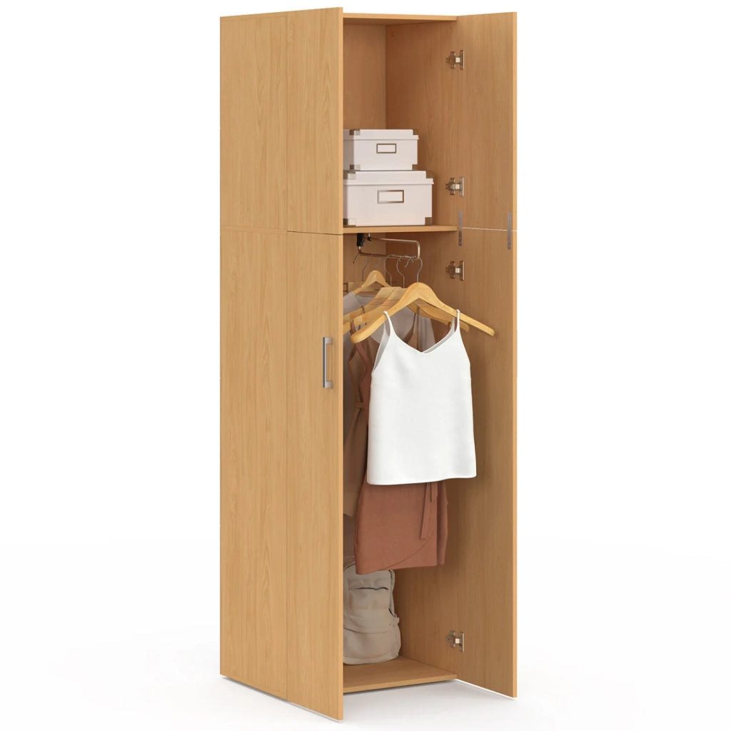 IDMarket - JULIANA Armadio in legno a 2 ante 50 cm con ripiano