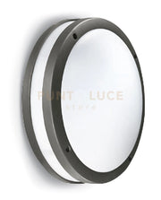 GES290- PLAFONIERA PER ESTERNI 2 LUCI ATTACCO E27 IN ALLUMINIO IP54 D.28CM ANTRACITE