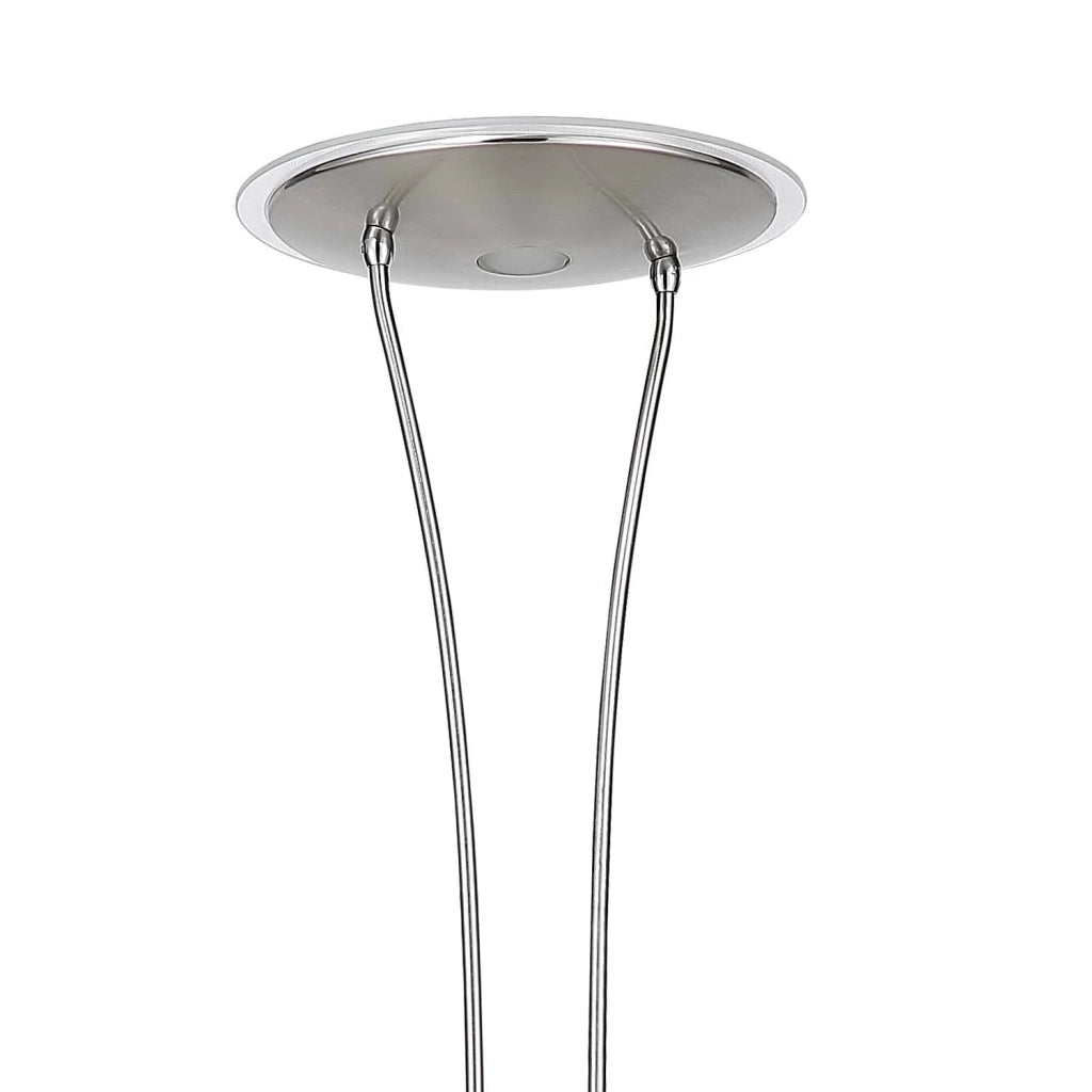 LÚZETE - LAMPADA DA TERRA LED ARTEMIS 29W NICKEL SATINATO