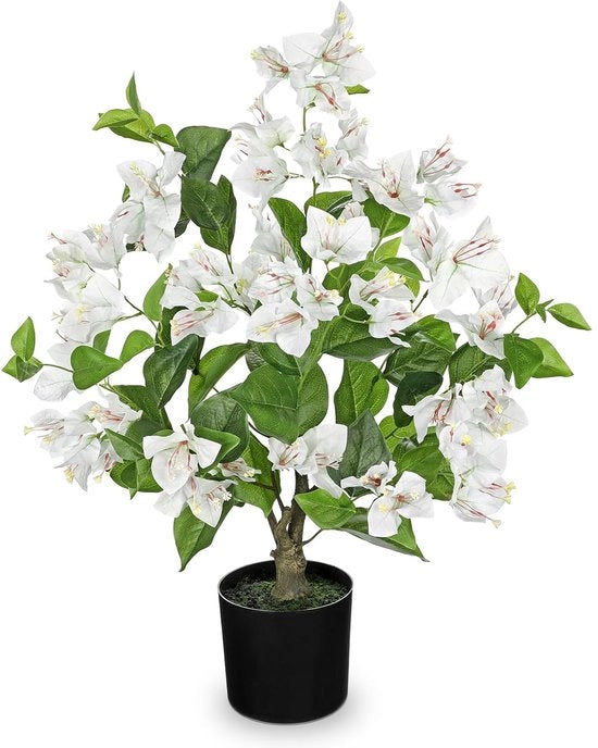 Fiori di plastica in vaso - Fiori decorativi bianchi per interni - Adatti a ogni stanza