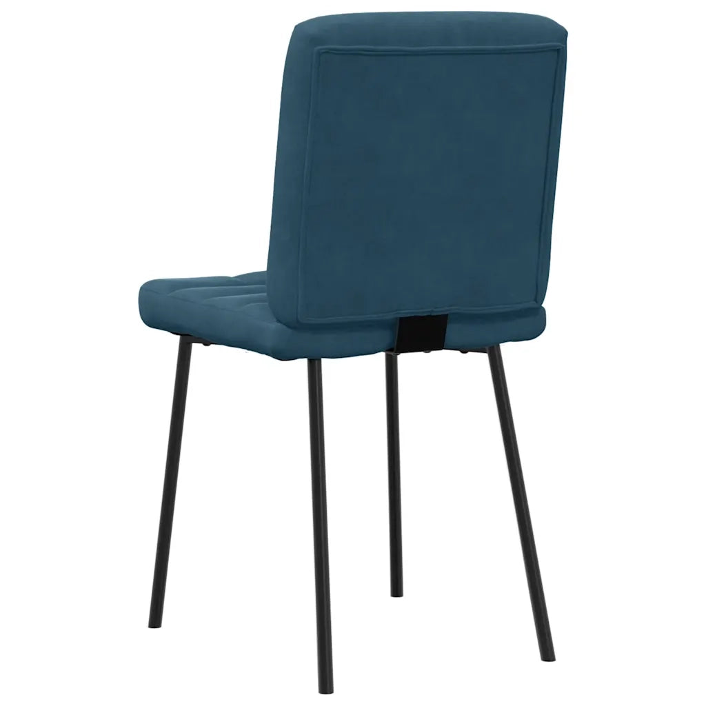 vidaXL Sedie da Pranzo 2 pz Blu in Velluto